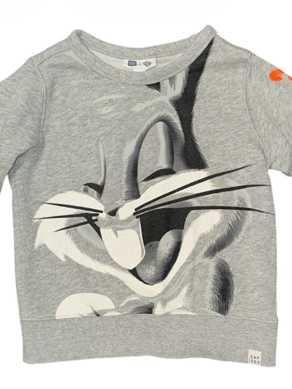 GAP x Warner Bros. Looney Tunes Kids Grey Bugs Bunny Sweatshirt What’s Up Doc